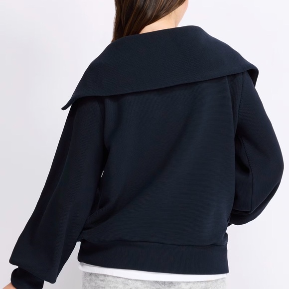 Varley Dark Blue Zip-Up Sweater - Picture 4 of 4